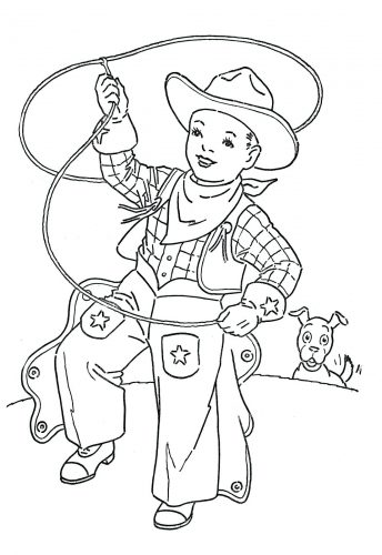 344x500 Coloring Pages ~ Cowgirl Coloring Pages And Cowboy Print Printable