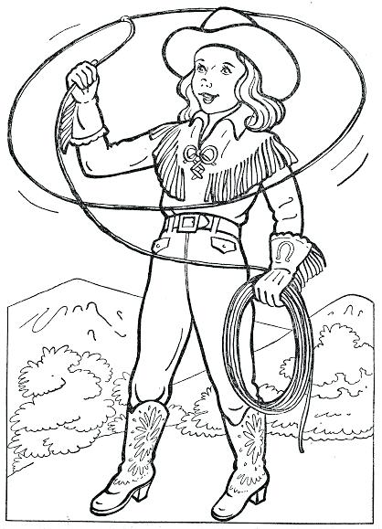 418x579 Little Cowgirl Coloring Pages
