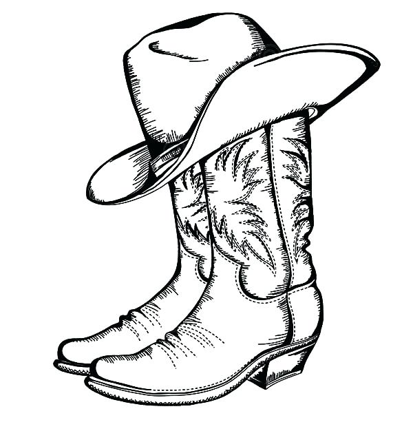 600x642 Cowboy Boot Coloring Page Cowboy Horse Coloring Pages Cowboy Boot