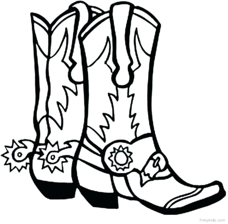 728x715 Cowboy Boots Coloring Page Cowboy Boots Colouring Pages Cowboy