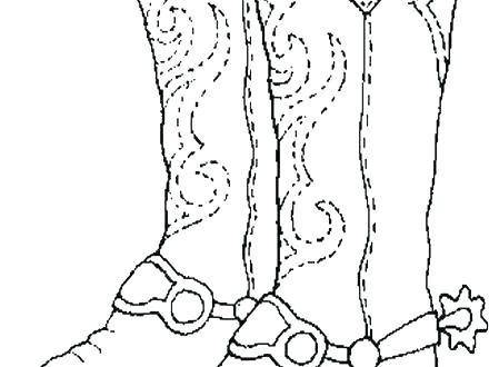 440x330 Cowboy Boot Coloring Page