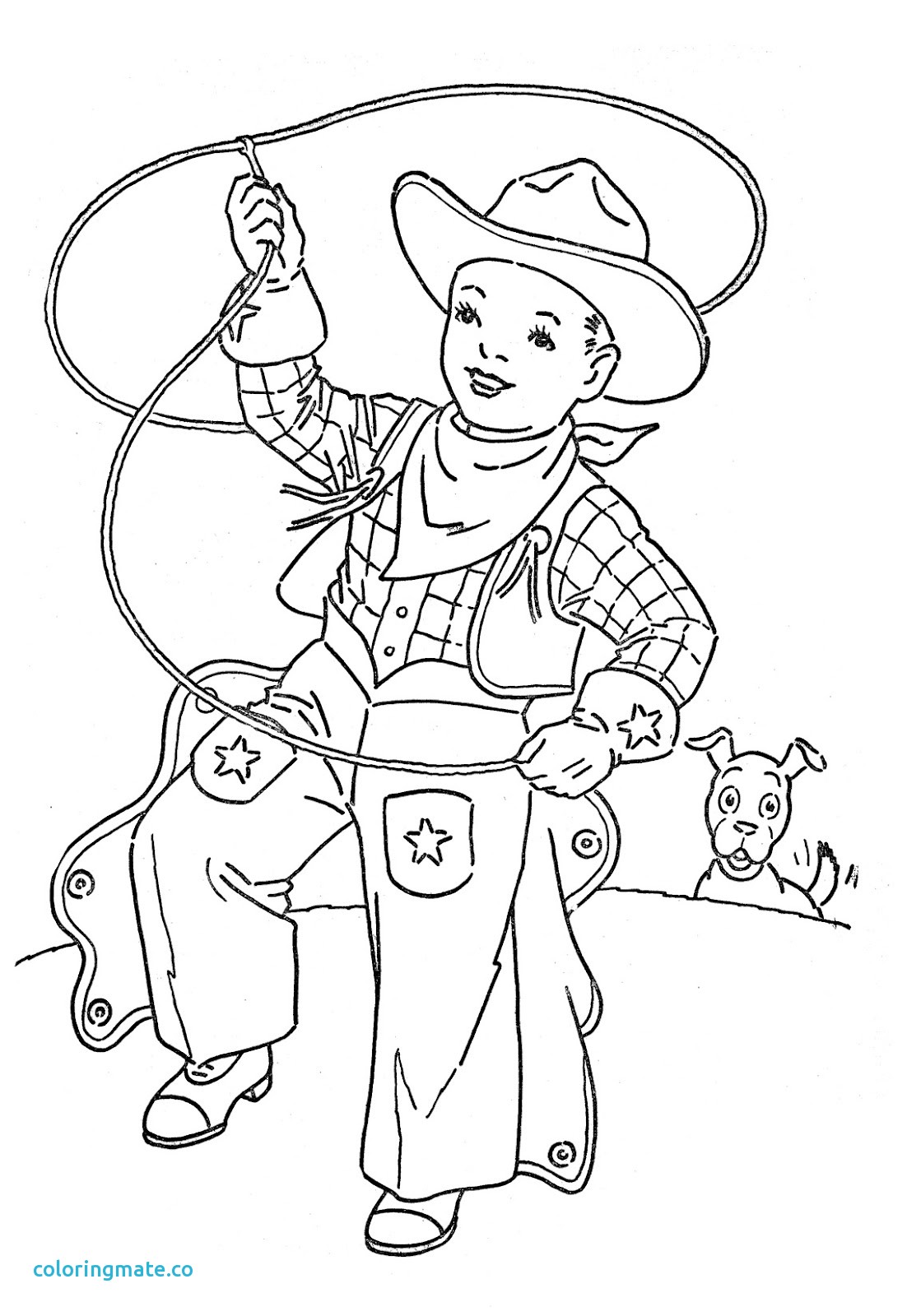 1102x1600 Cowgirl Charm 2 Coloring Page