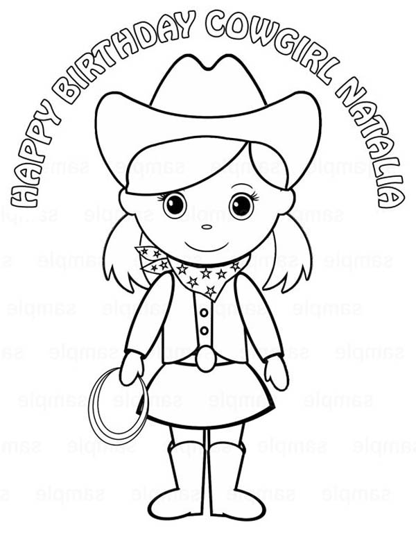 600x777 Cute Cowgirl Coloring Pages