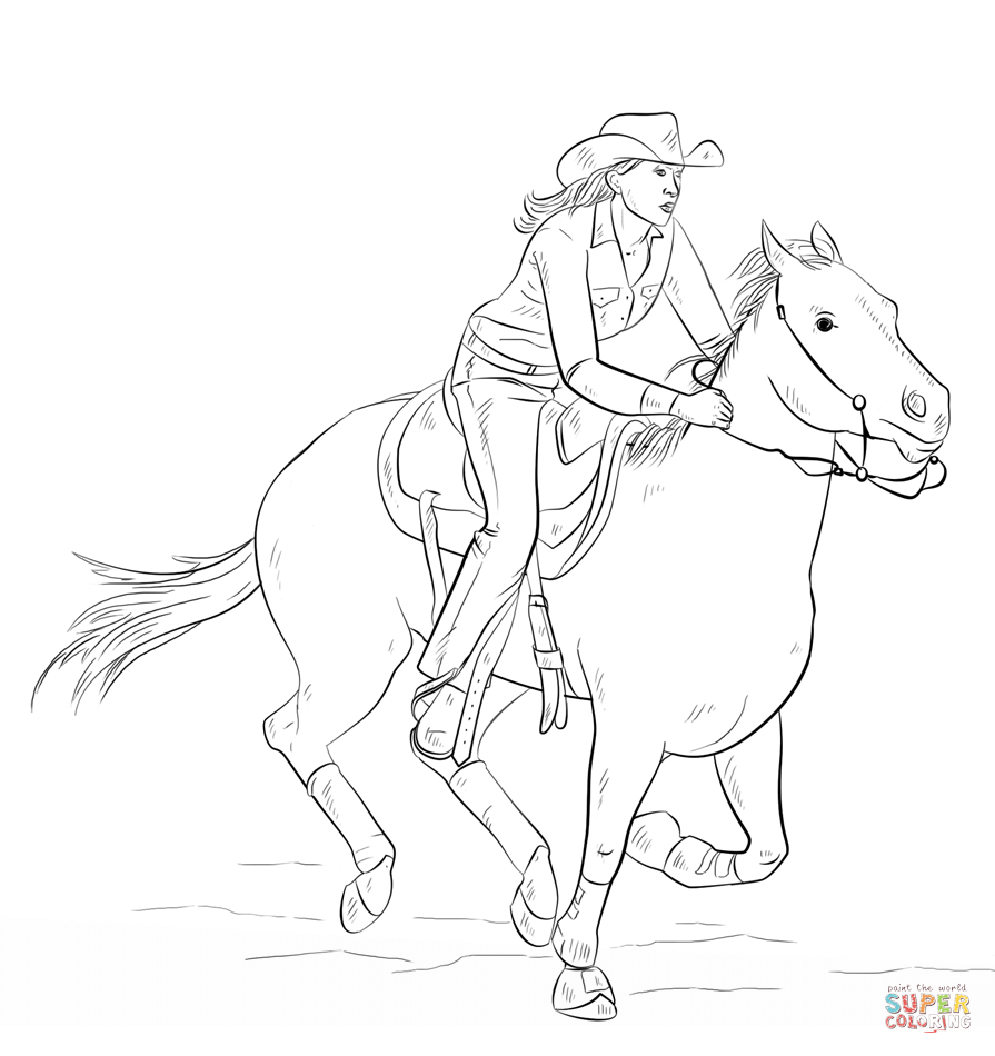 895x950 Saddle Up Cowboy Picture Coloring Free Exceptional Page