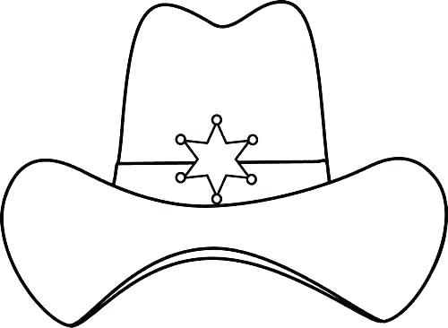 500x366 Cowboy Hat Coloring Pages Cowboy Boot Coloring Page Cowboy Hat
