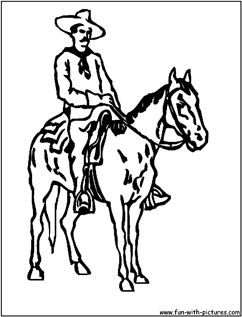 800x1050 Cowboy Coloring Pages