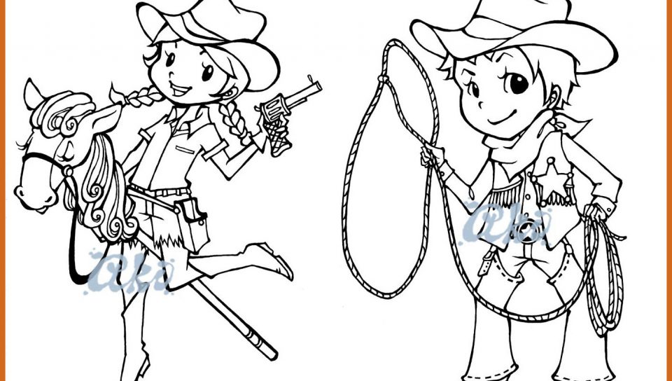960x544 Free Cowboy Cowgirl Coloring Pages Sheets Easy Best Printable Book