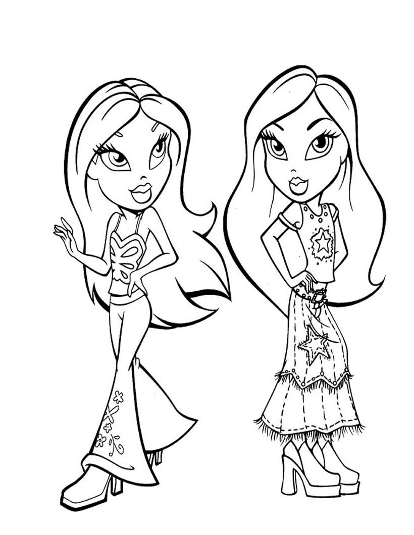 820x1060 Bratz Cowgirls Coloring Pages