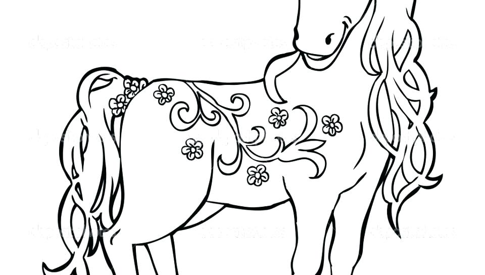 960x544 Black And White Horse Coloring Pages Pictures To Print Photography