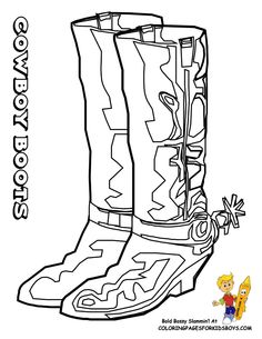 236x305 Western Boots Coloring Page Coloring For Cowboy Boots