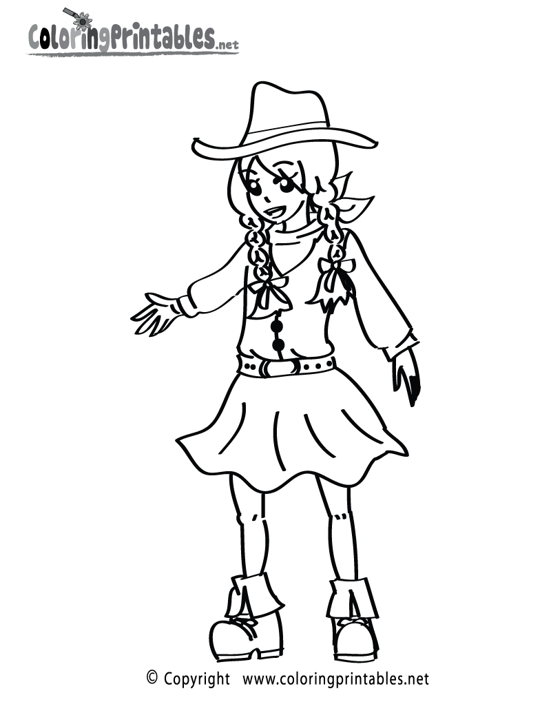 Cowgirl Coloring Pages