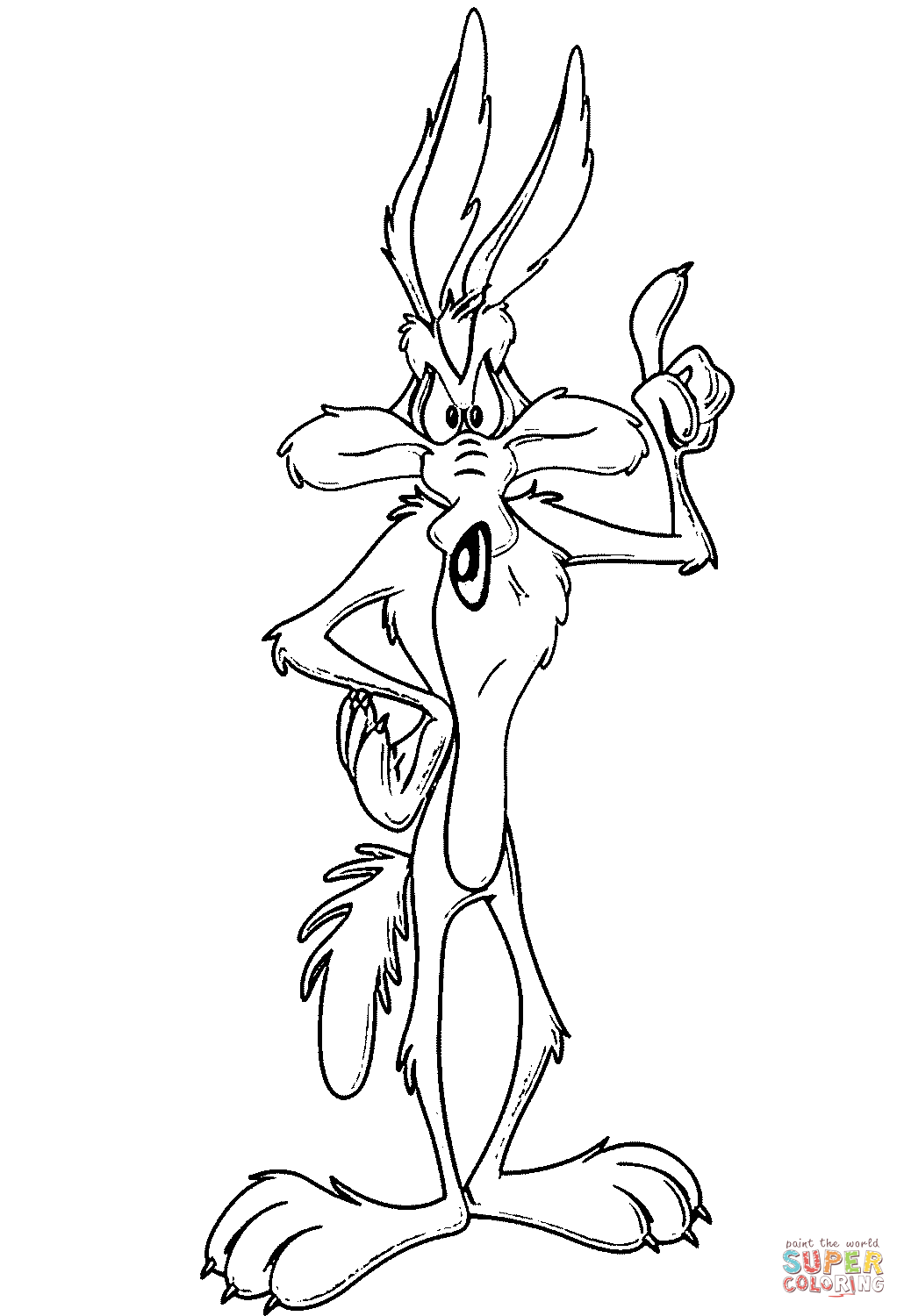 1030x1500 Scarce Coyote Coloring Page Wile E Free Printa