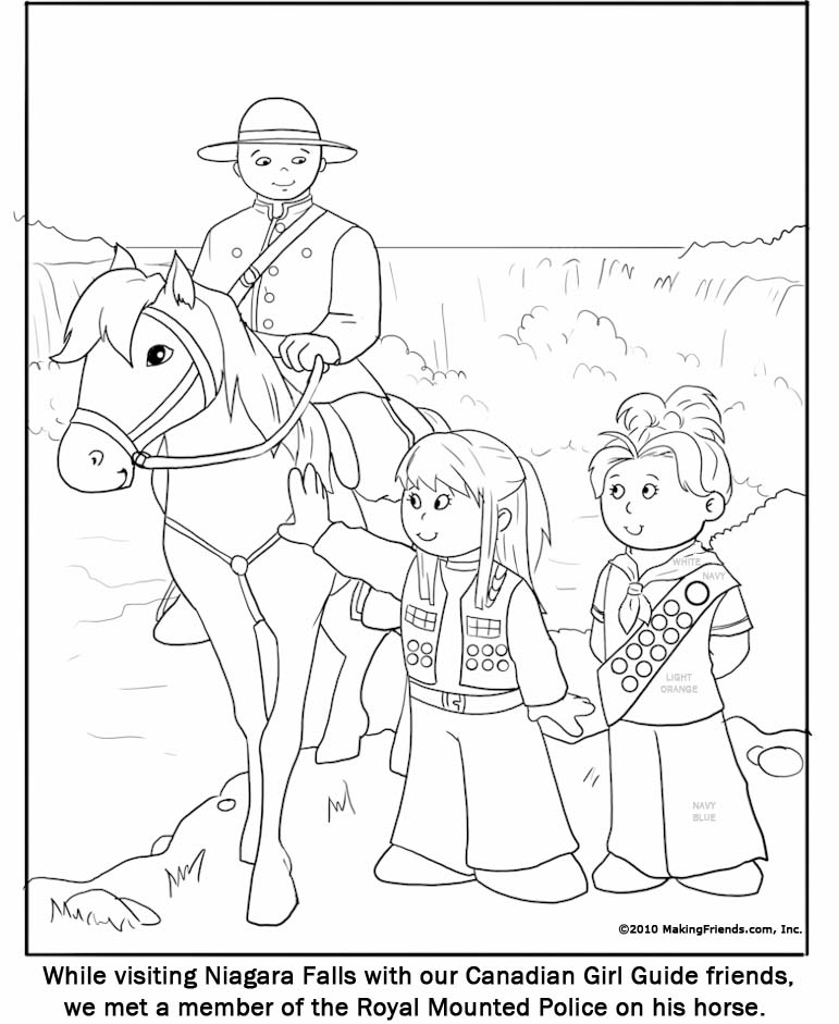 771x941 Canadian Girl Guide Coloring Page