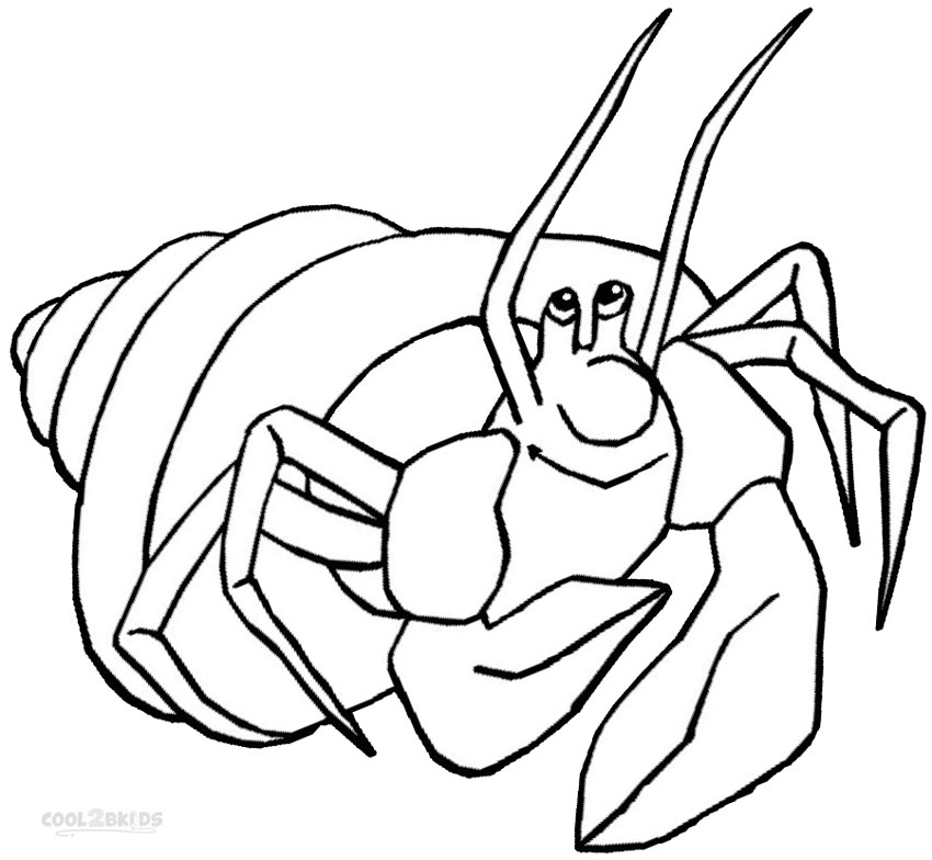850x784 Printable Hermit Crab Coloring Pages For Kids Cool2bkids