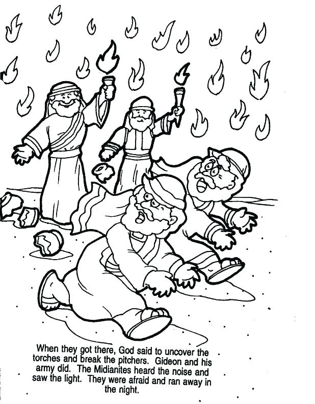 618x792 Gideon Coloring Page Coloring Pages Coloring Page Craft Excellent