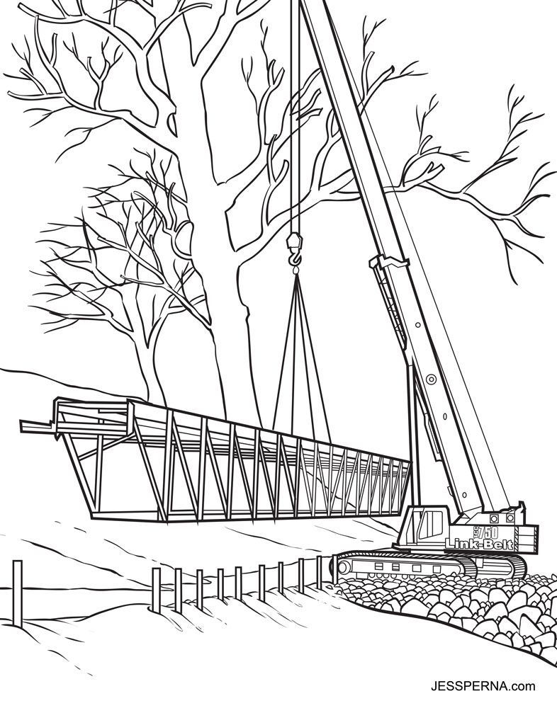 786x1000 Construction Crane Coloring Link Belt Page To See More Book