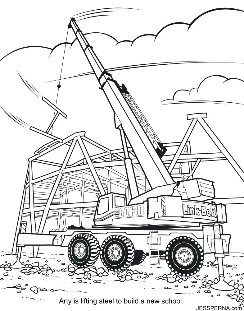 786x1000 Construction Coloring Pages Construction Equipment Coloring Pages