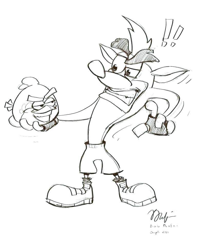 768x960 Crash Bandicoot Coloring Pages Crash By On Crash Bandicoot