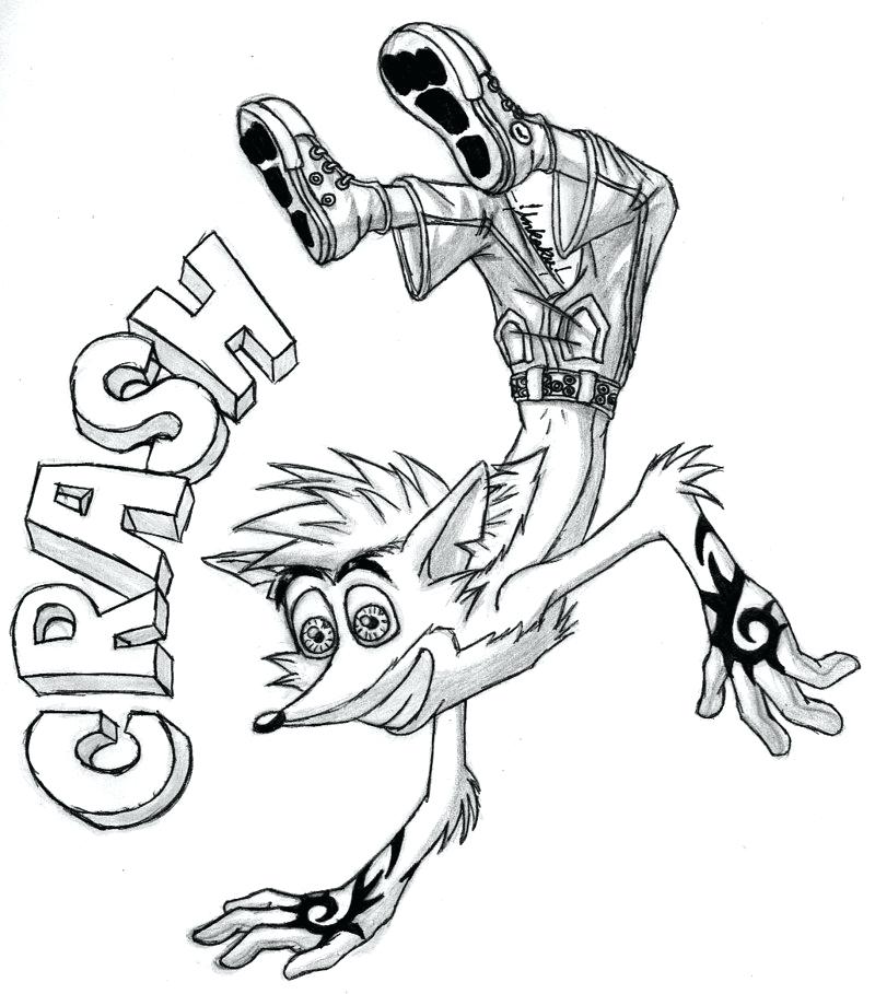 800x909 Crash Bandicoot Coloring Pages Crash Coloring Pages Crash