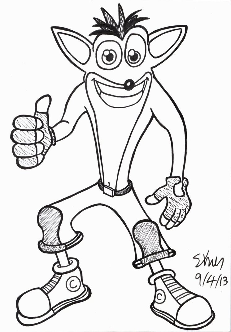746x1070 25 Crash Bandicoot Coloring Pages Images Free Coloring Pages