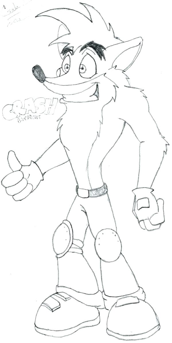 600x1195 Crash Bandicoot Coloring Pages Crash Coloring Pages New Crash