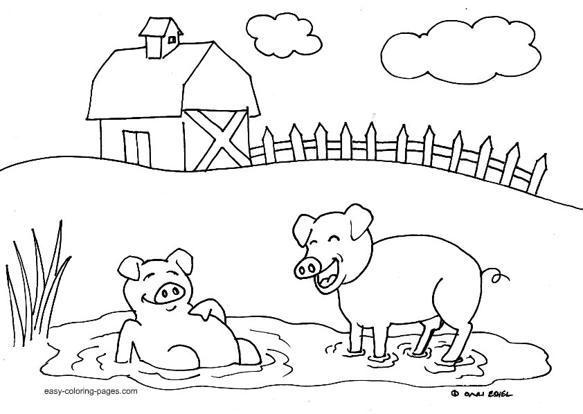 842x598 Enjoyable Ideas Farm Animal Coloring Pages Baby With Facts Easy