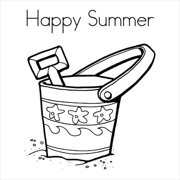 600x600 Summer Coloring Pages