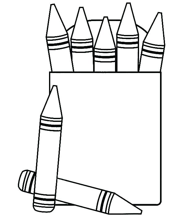 600x708 Crayon Coloring Sheet Kids Lifting Box Crayons Coloring Pages Best