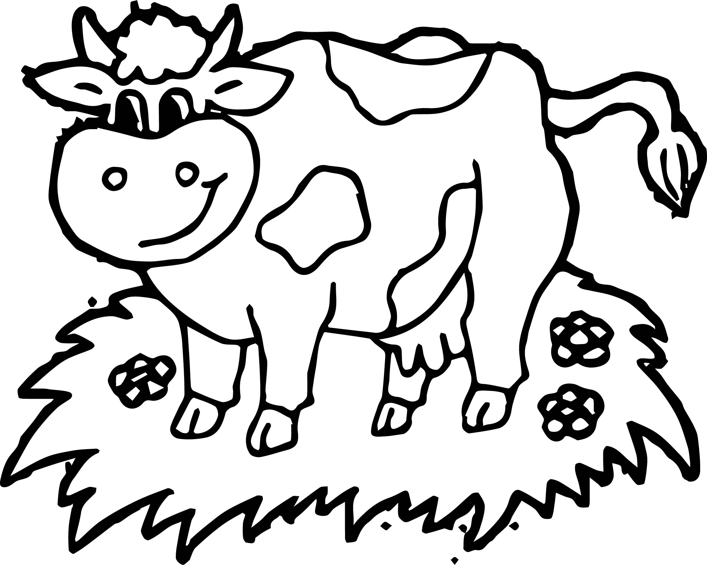 2381x1903 Crazy Cow Coloring Page Animal Pages Farm Pictures Of Cows