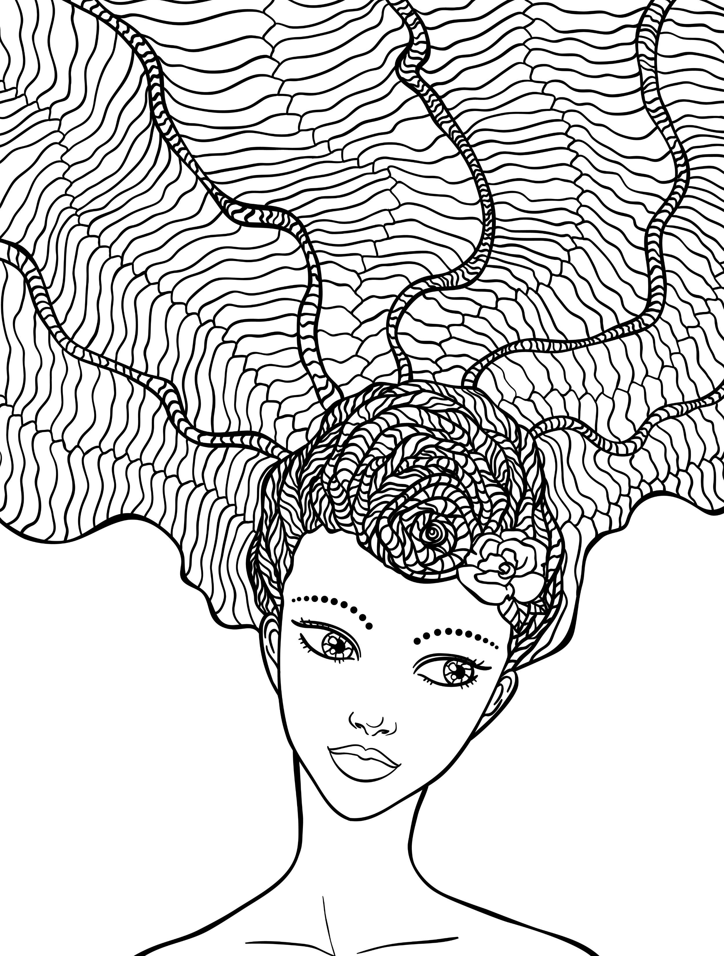 Crazy Hair Coloring Pages