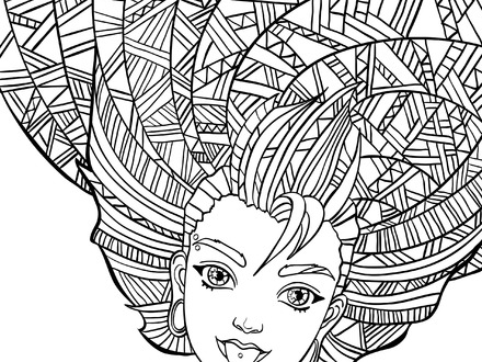 440x330 41 Hair Coloring Page, Taylor Swift Curly Hair Coloring Page Color