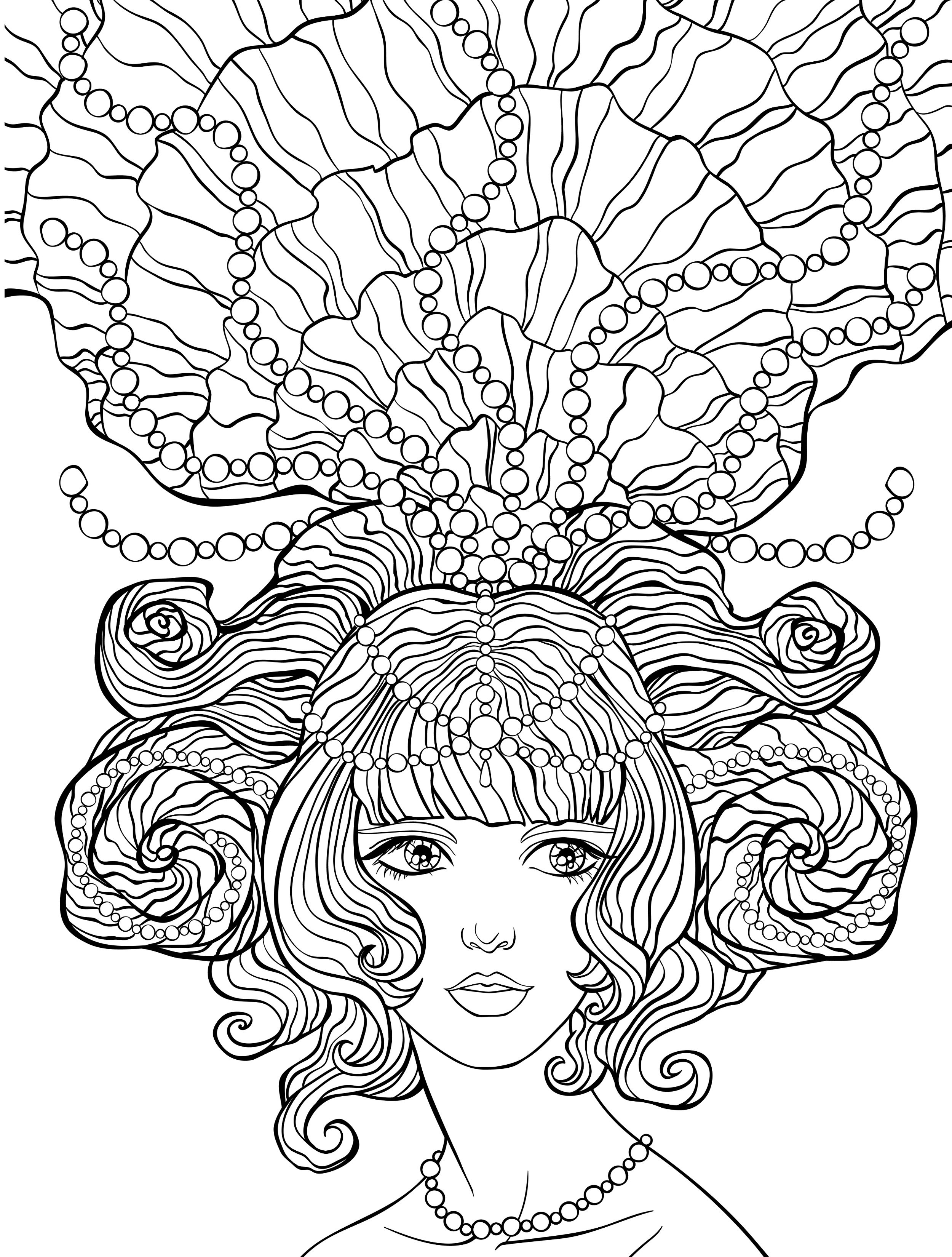 2500x3300 Awesome Crazy Hair Coloring Pages
