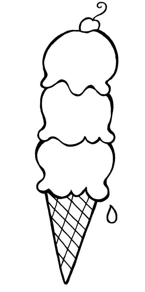 511x1024 Ice Cream Coloring Page