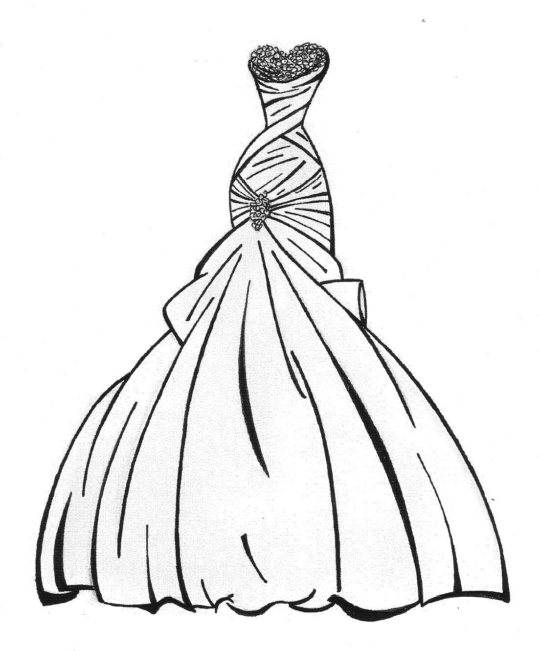 1104x1330 Marvelous Coloring Of Wedding Dresses Vintage Dress Picture Create