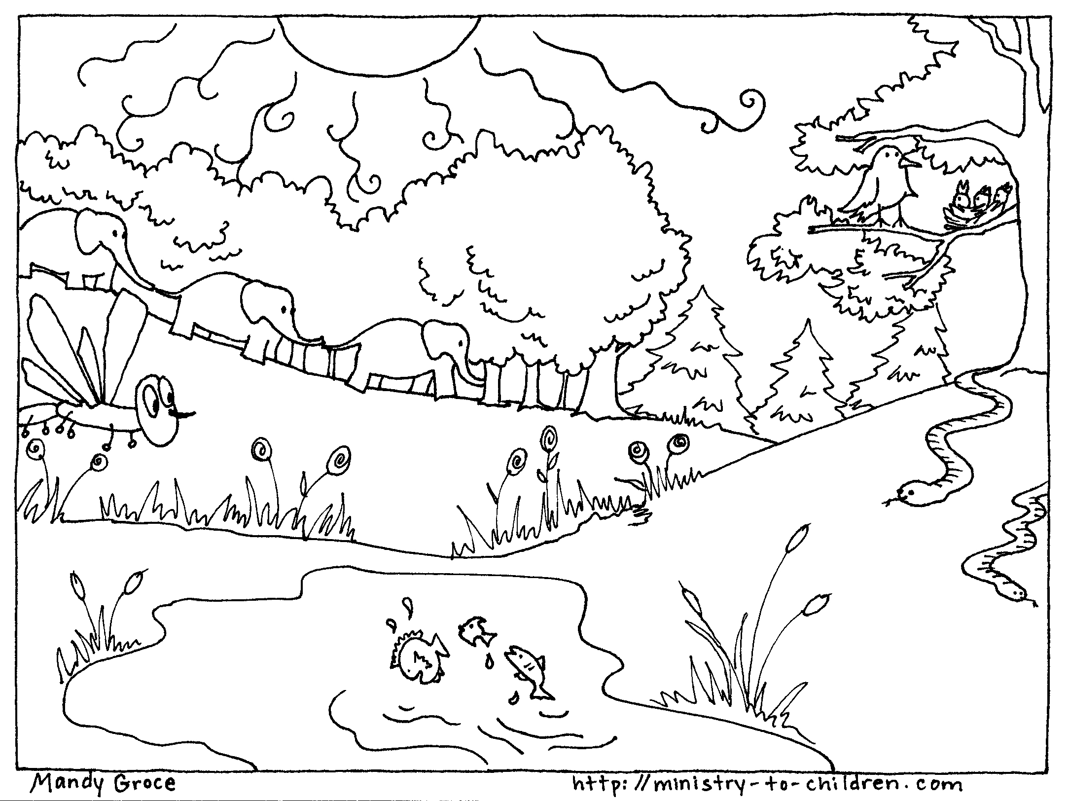 2168x1624 Sunday School Creation Picture Wheel Coloring In Free Printable