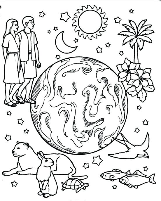 Creation Coloring Pages For Toddlers
