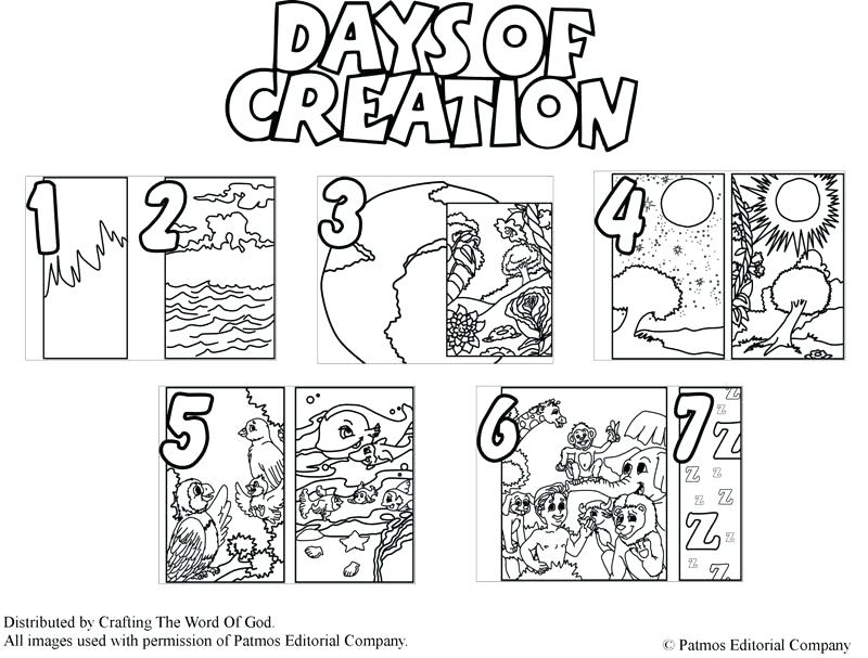 800x607 Creation Coloring Page Days Of Creation Coloring Pages Creation