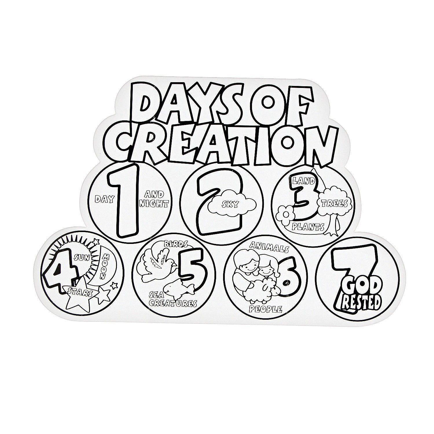 1500x1500 Days Of Creation Coloring Pages