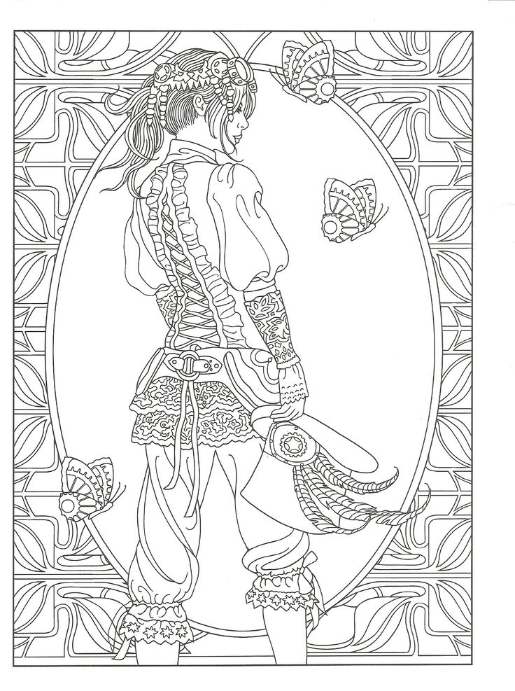 736x987 111 Best Coloring Steampunk Images On Coloring Books