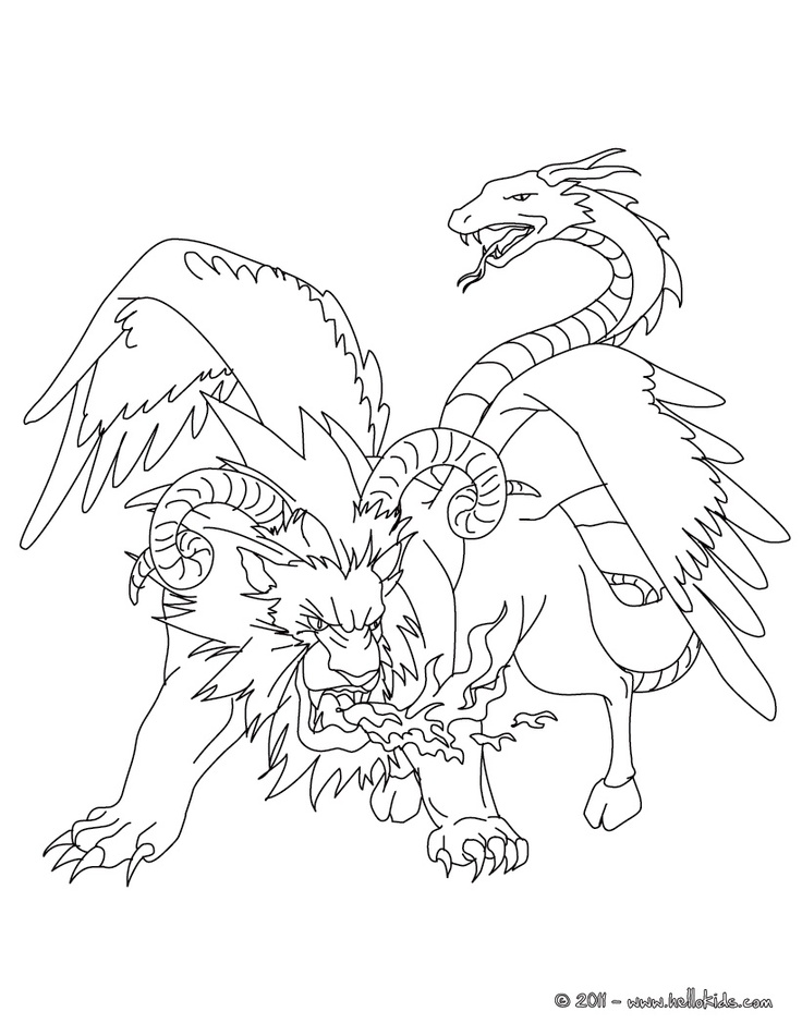 736x951 Mythological Creatures Coloring Pages Download And Print For Free