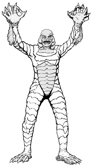 362x648 Creature From The Black Lagoon Coloring Pages Color The Universal