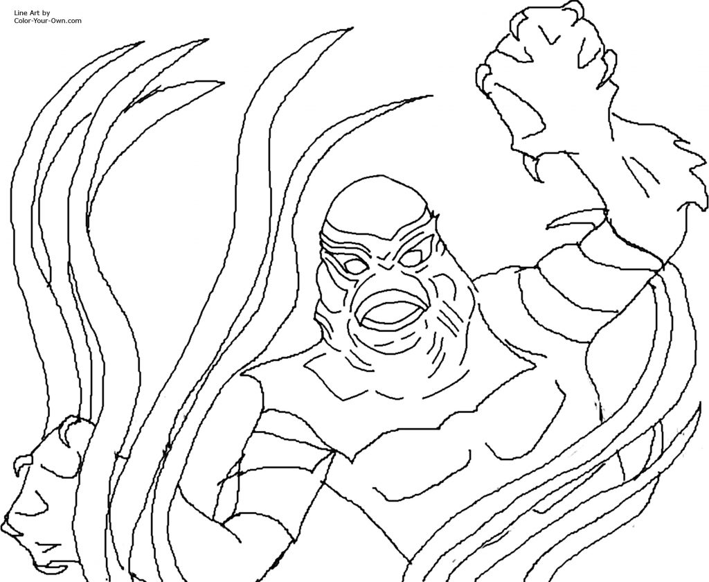 1024x840 Creature From The Black Lagoon Coloring Pages