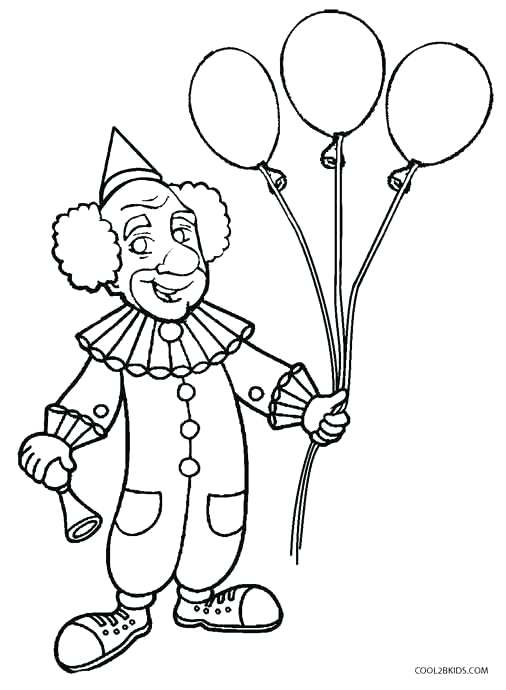 Creepy Clown Coloring Pages