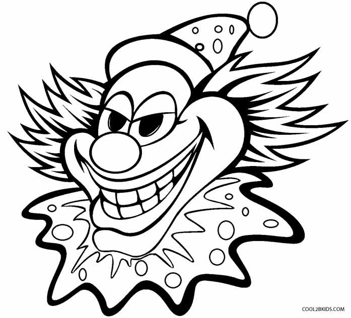 697x632 Coloring Pages Clowns 6