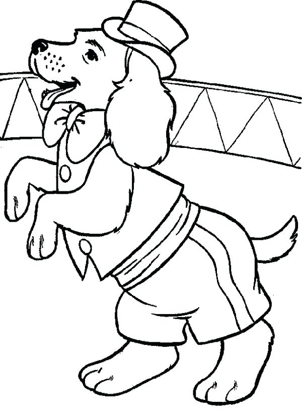 600x824 Skilful Dog In The Circus Coloring Page Download Print Online Dog