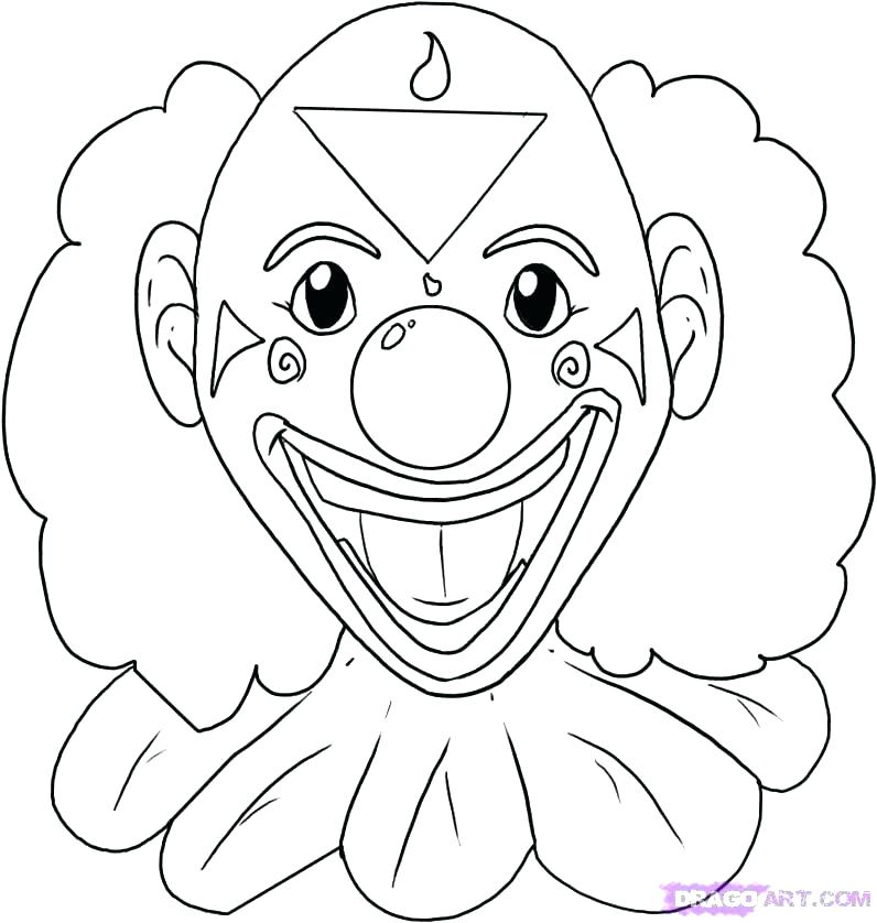 796x838 Scary Clown Coloring Pages