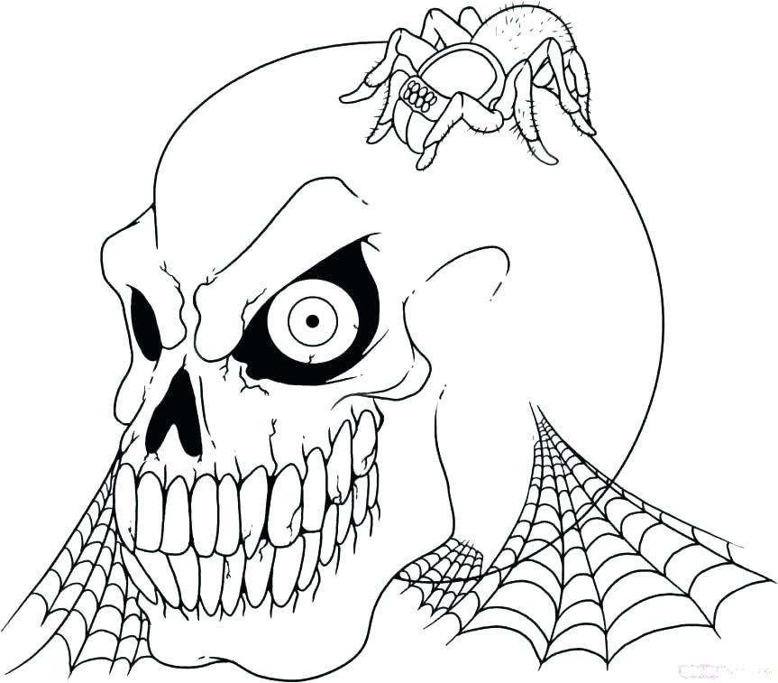 863x757 Scary Halloween Coloring Pages Online Spooky To Print Colouring