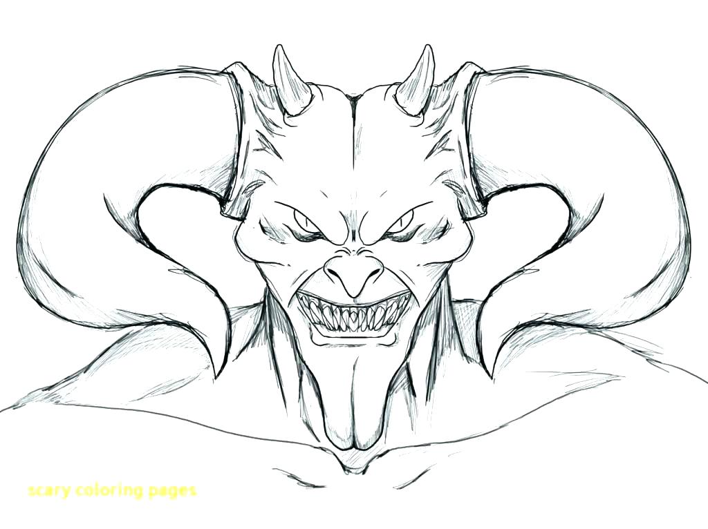 1024x766 Scary Monster Coloring Pages Werewolf Coloring Page Scary Monster
