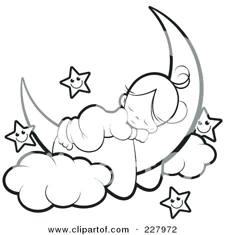 Crescent Moon Coloring Page