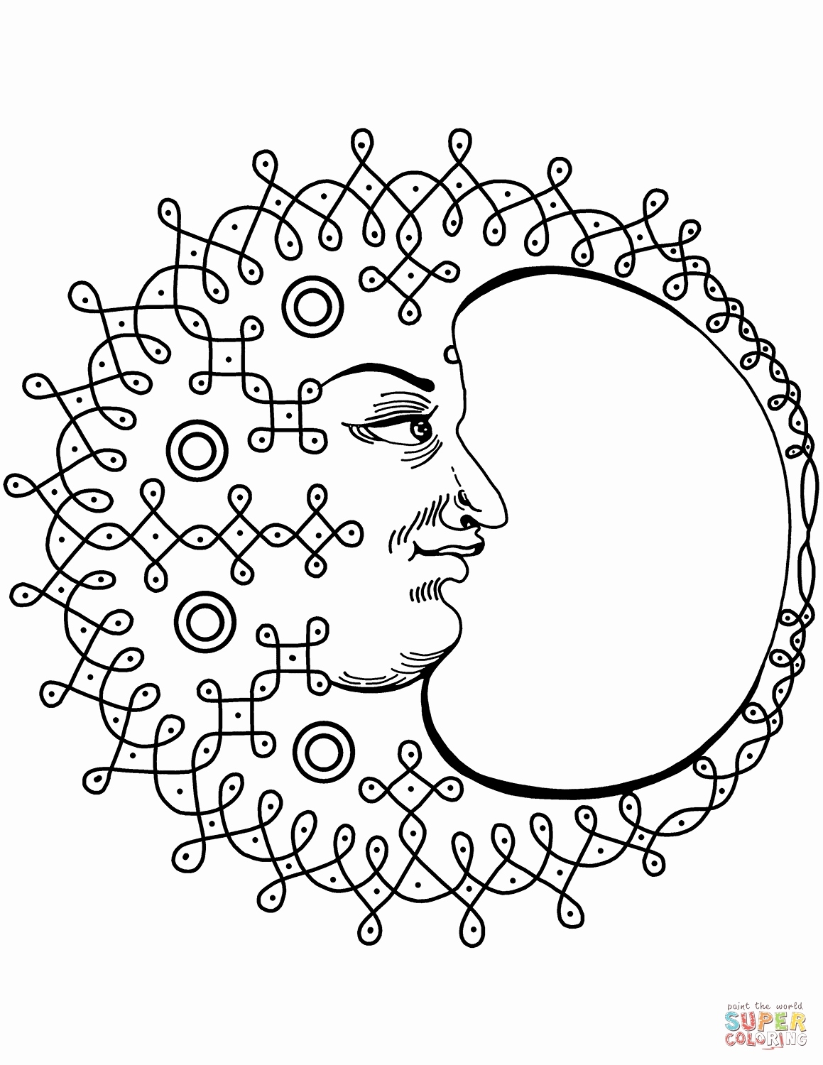 1159x1500 Sun And Moon Coloring Pages Best Of Awesome Crescent Moon